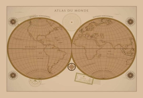 Fototapeta Atlas Du Monde Vintage