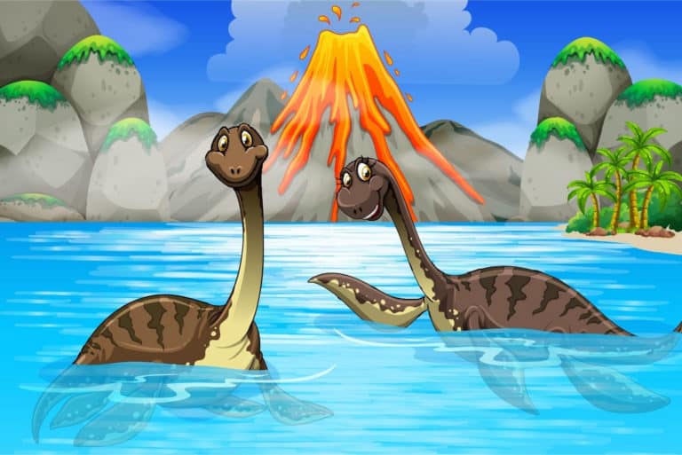 Fototapeta Dinozaury W Wodzie