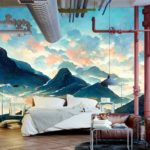 Fototapeta Fairy Land, Contemporary Art, Poetic Scenery Background, Oil Canvas Painting