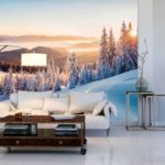 Fototapeta Impressive Winter Morning In Carpathian Mountains With Snow Covered Fir Trees. Colorful Outdoor Scene, Happy New Year Celebration Concept. Artistic Style Post Processed Photo.