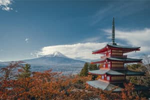 Fototapeta Japońska Pagoda Jesienią