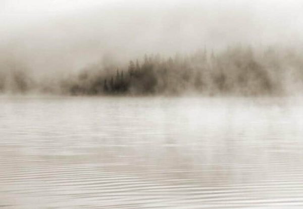Fototapeta Mgła Na Wodzie W Sepii