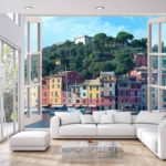 Fototapeta Pen Window View To Old Portofino, Italy