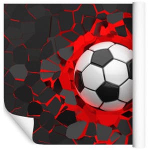 Fototapeta Piłkarska 3D, Pokój Młodzieżowy