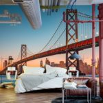 Fototapeta San Francisco Skyline With Oakland Bay Bridge At Sunset, California, Usa