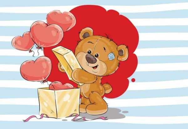 Fototapeta The Big Heart Bears: Box Of Hearts