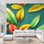 Fototapeta Tropical Trees And Leaves For Digital Printing Wallpaper, Custom Design Wallpaper 3D