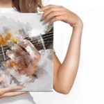 Obraz Na Płótnie Abstrakcyjna Gitara W Rękach