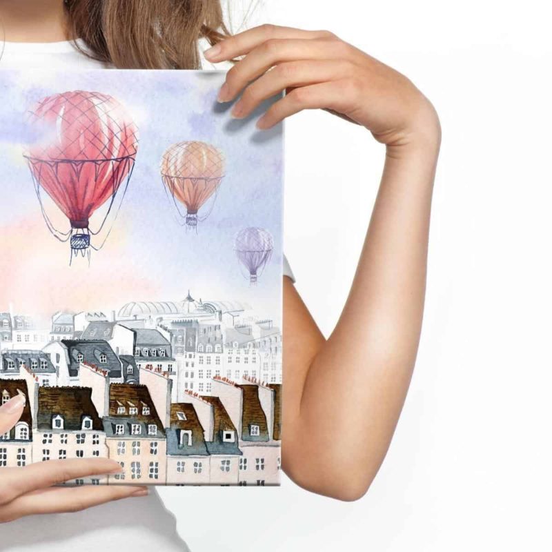 Obraz Na Płótnie Balony Latające Nad Paryżem