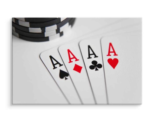Obraz Na Płótnie Cztery Asy Do Gry W Pokera