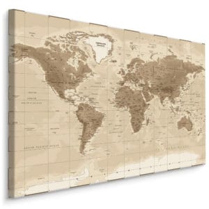 Obraz Na Płótnie Fizyczna Mapa Świata