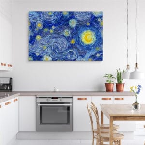 Obraz Na Płótnie Gwiaździste Niebo Na Styl Van Gogha