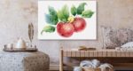 Obraz Na Płótnie Jabłka Malowane Akwarelą