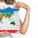 Obraz Na Płótnie Kolorowa Mapa Polityczna Świata