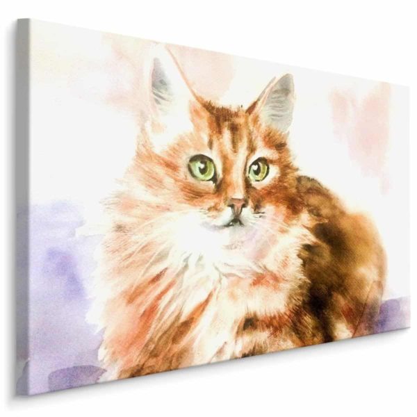 Obraz Na Płótnie Kot Jak Malowany Akwarelą