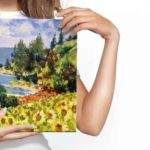 Obraz Na Płótnie Krajobraz Ze Słonecznikami Jak Malowany