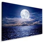 Obraz Na Płótnie Księżyc W Pełni Nad Morzem