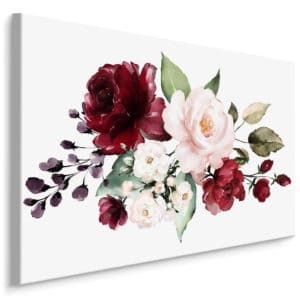 Obraz Na Płótnie Kwiaty I Liście Róż Jak Malowane