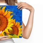 Obraz Na Płótnie Malowane Słoneczniki