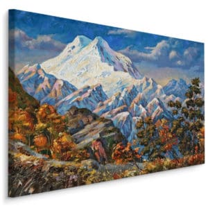 Obraz Na Płótnie Malowany Jesienny Pejzaż Górski