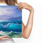 Obraz Na Płótnie Malowany Przypływ Nad Morzem