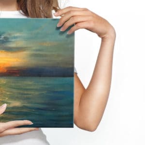 Obraz Na Płótnie Malowniczy Zachód Słońca Nad Morzem
