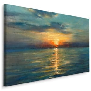 Obraz Na Płótnie Malowniczy Zachód Słońca Nad Morzem