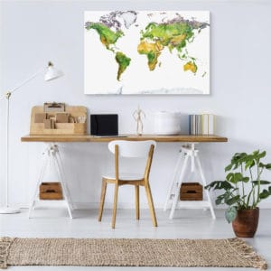 Obraz Na Płótnie Mapa Fizyczna Świata