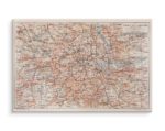 Obraz Na Płótnie Mapa Londynu I Okolic
