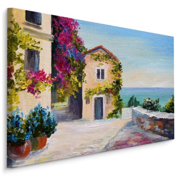 Obraz Na Płótnie Morze I Dom W Santorini