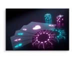 Obraz Na Płótnie Neonowy Zestaw Do Pokera