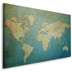Obraz Na Płótnie Ozdobna Mapa Świata