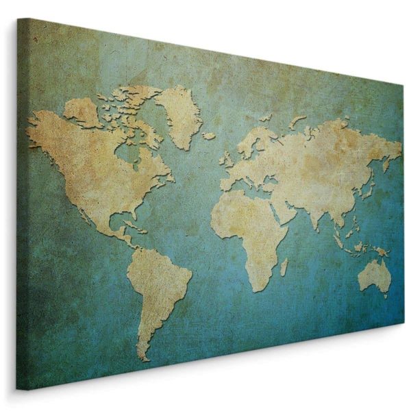 Obraz Na Płótnie Ozdobna Mapa Świata