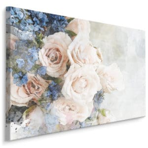 Obraz Na Płótnie Pastelowe Róże Malowane Akwarelą