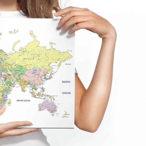 Obraz Na Płótnie Polityczna Mapa Świata