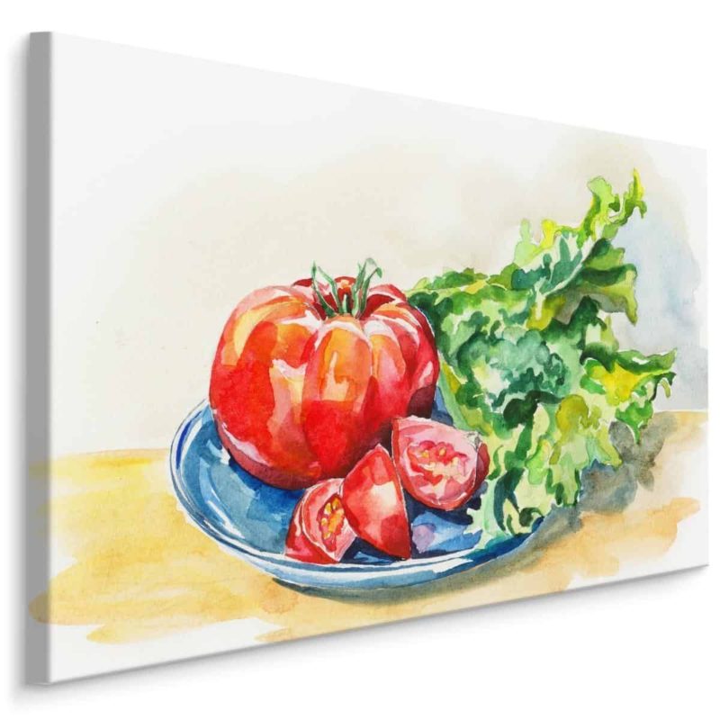 Obraz Na Płótnie Pomidor Z Sałatą