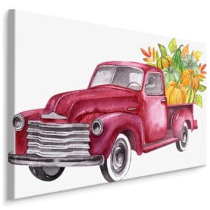 Obraz Na Płótnie Retro Ciężarówka Z Warzywami