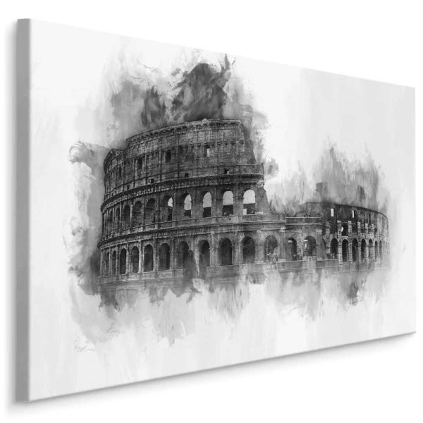 Obraz Na Płótnie Rysunek Koloseum W Rzymie