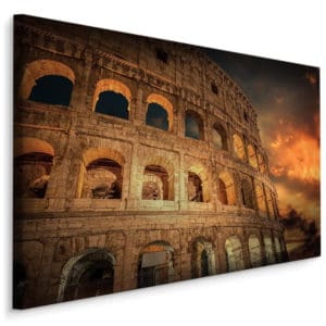 Obraz Na Płótnie Rzymskie Koloseum Nocą
