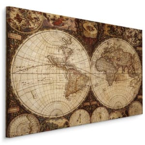 Obraz Na Płótnie Stara Mapa Świata