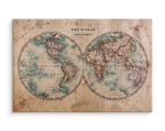 Obraz Na Płótnie Stara Mapa Świata W Stylu Retro