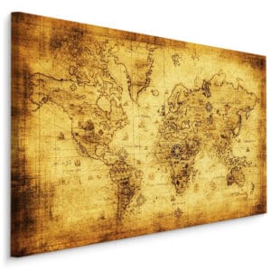 Obraz Na Płótnie Starodawna Mapa Świata