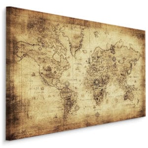 Obraz Na Płótnie Starożytna Mapa Świata Vintage