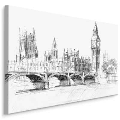 Obraz Na Płótnie Szkic Londyńskiej Panoramy