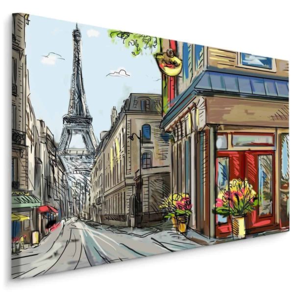 Obraz Na Płótnie Ulice Paryża Jak Z Komiksu