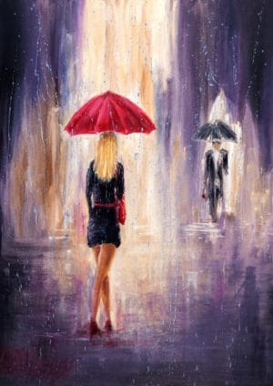 Obraz Na Płótnie Walking In The Rain