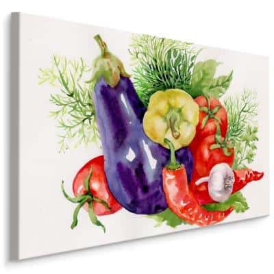 Obraz Na Płótnie Warzywa Malowane Akwarelą