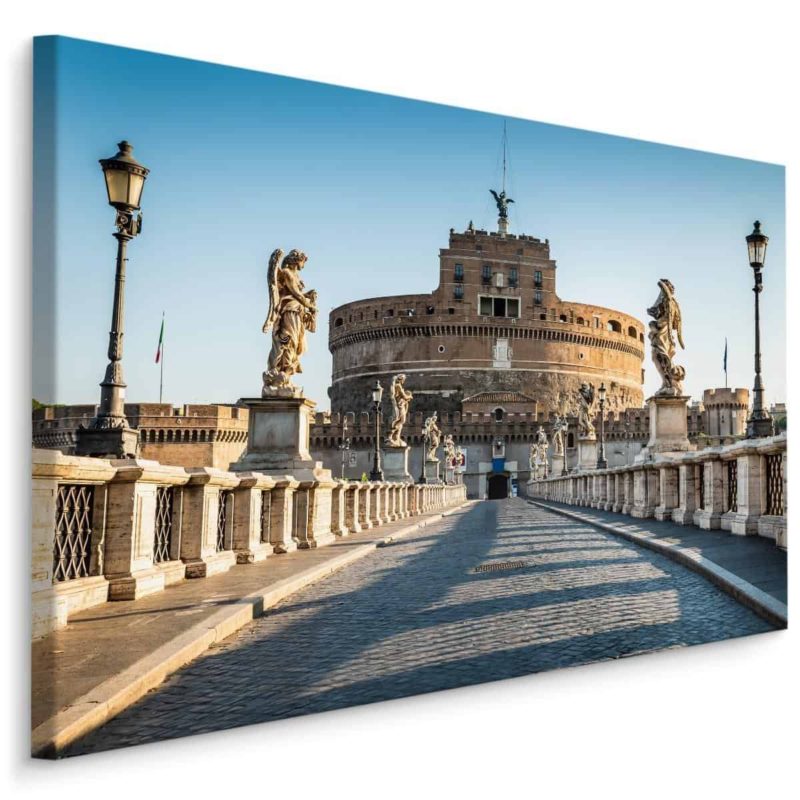 Obraz Na Płótnie Widok 3D Na Zamek Świętego Anioła W Rzymie