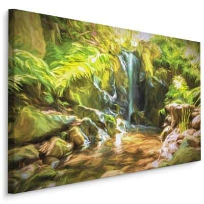 Obraz Na Płótnie Wodospad W Dżungli Jak Malowany