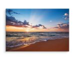 Obraz Na Płótnie Wschód Słońca Morze I Plaża